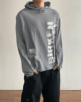 ヴァインストライプフードロングスリーブ