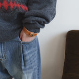 Leather bangle / Vegetable orange