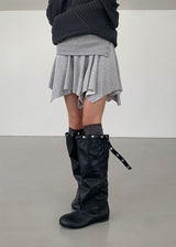 ROUND STUD BUCKLE BOOTS