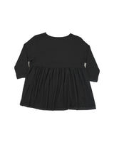 Dot flare layered top / black