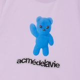 25SS ALIEN BEAR CROP SHORT SLEEVE T-SHIRT LIGHT PURPLE