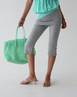 Folding roll-up capri leggings pants