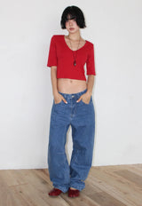 DEEP V HALF TEE