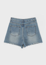 [B-DENIM] CUTTING HALF SHORTS 043