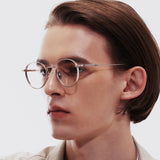 Knouun Round titanium glasses CODE. 102. C Sizzy silver