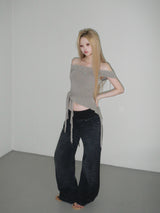 eyelet punch drop top(3 color)
