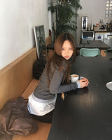 シャーリングレイヤードスカート