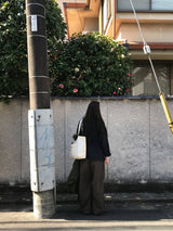 ダブルピンタックパンツ (ブラウン)