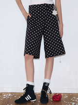 rirri 25 Spring/Summer Collection - Casual Black & White Polka Dot Cropped Pants (High-Density 100% Cotton)