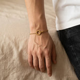 Double Chain Ring Bracelet