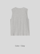 No.1203 stud sleeveless (3color)