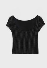 [MADE] Lihi Dot Backless Short Sleeve T-shirt