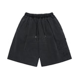 24FW APPLIQUE LOGO PIGMENT SHORT PANTS CHARCOAL