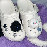 [made]fluffy monster shoes charm set 