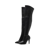 New Thigh High Boots Heel(Black)