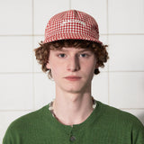LOGO GINGHAM CHECK CAP / RED