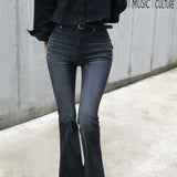 [BELLIDE MADE] Back pocket, low-rise flared denim pants