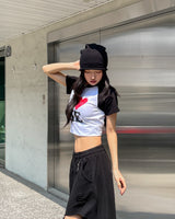 I love raglan crop short sleeve
