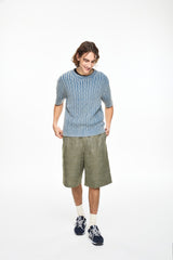 Posh Cable Stone Washing Knit