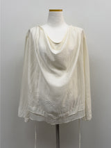 ドレープカラールーズフィットブラウス