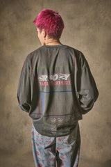 配色ステッチロングスリーブTシャツ
