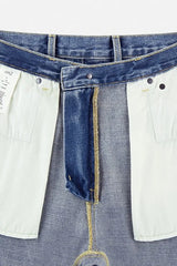 Washed Blade Cut Jeans