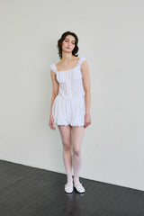  CUDDLY BALLOON SKIRT PANTS / WHITE