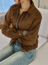 Arcti leather blouson jacket
