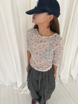 Flower 3/4 sleeve T(2c)