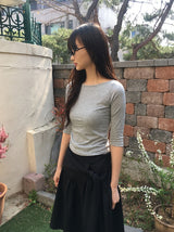 Chiri Boatneck Three Quarter Tee