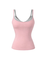 Slim-fit layered color scheme sleeveless