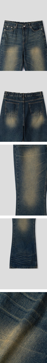 [Unisex] Crack washing flare pants(2color)