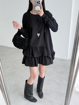 ruffle v neck cardigan