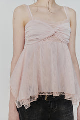 ローズシャーリングトップス pink