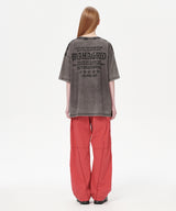 ウォッシュドインターナショナルＴシャツ-グランジ