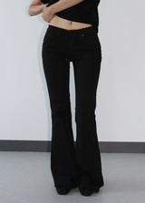 HIP SHIRRING BOOTS CUT PANTS