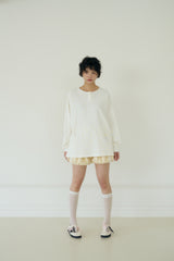 キキヘンリーネックワッフルトップ (WHITE)