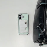 [MADE] [+MagSafe] ベーシック ミントフォン ケース(glass silver bumper)