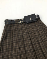 【即日発送】YWD PLAID PLEATS SKIRT + BELT (3color)