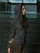 STUD HOODIE (CHARCOAL)