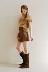 WRINKLE BOOTS IN CHOCOLATE BROWN