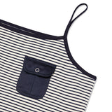 ストライプポケットポイントノースリーブ [NAVY]