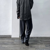 Curved Draped Suiting Trousers