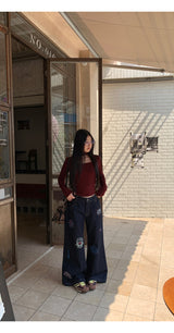 マンホールアンネックチョーカースパンデックス長袖Tシャツ