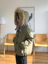 25FW★ [BAONHAUS] テンディボーダーポムマフラー