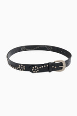 Star stud leather belt