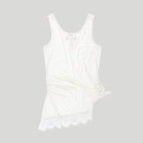 KNOTTED BUTTON LACE TANK