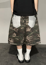 Trans Military Camo Hip Pocket Bermuda Shorts 2color
