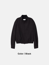 ASCLO ドロップショルダー ハイネック ブルゾン (2color)