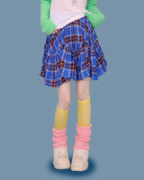 matilda blue check skirt (속바지)